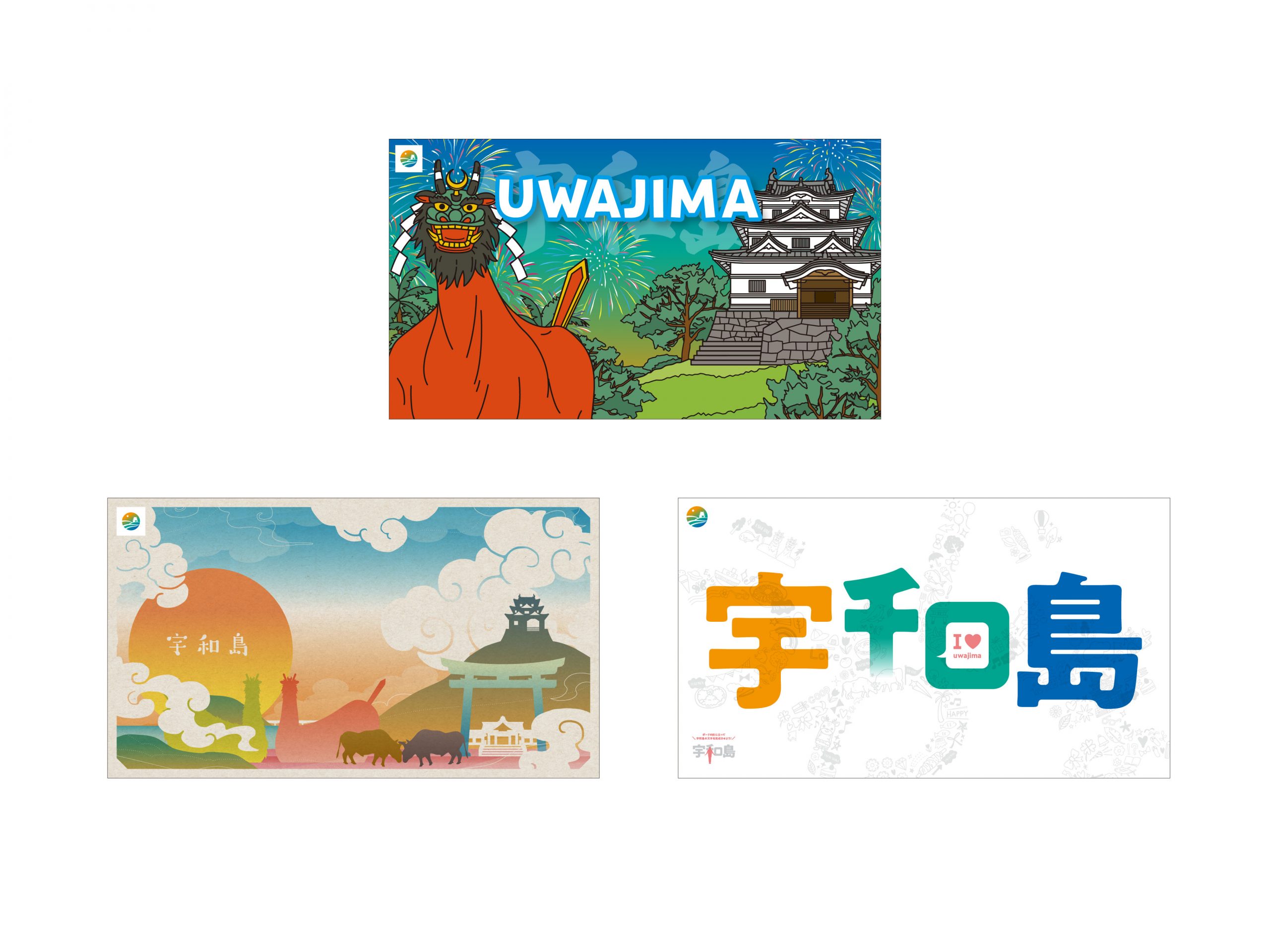 宇和島市<br>エアー式観光フォトスポット用<br>バックボード　制作事例